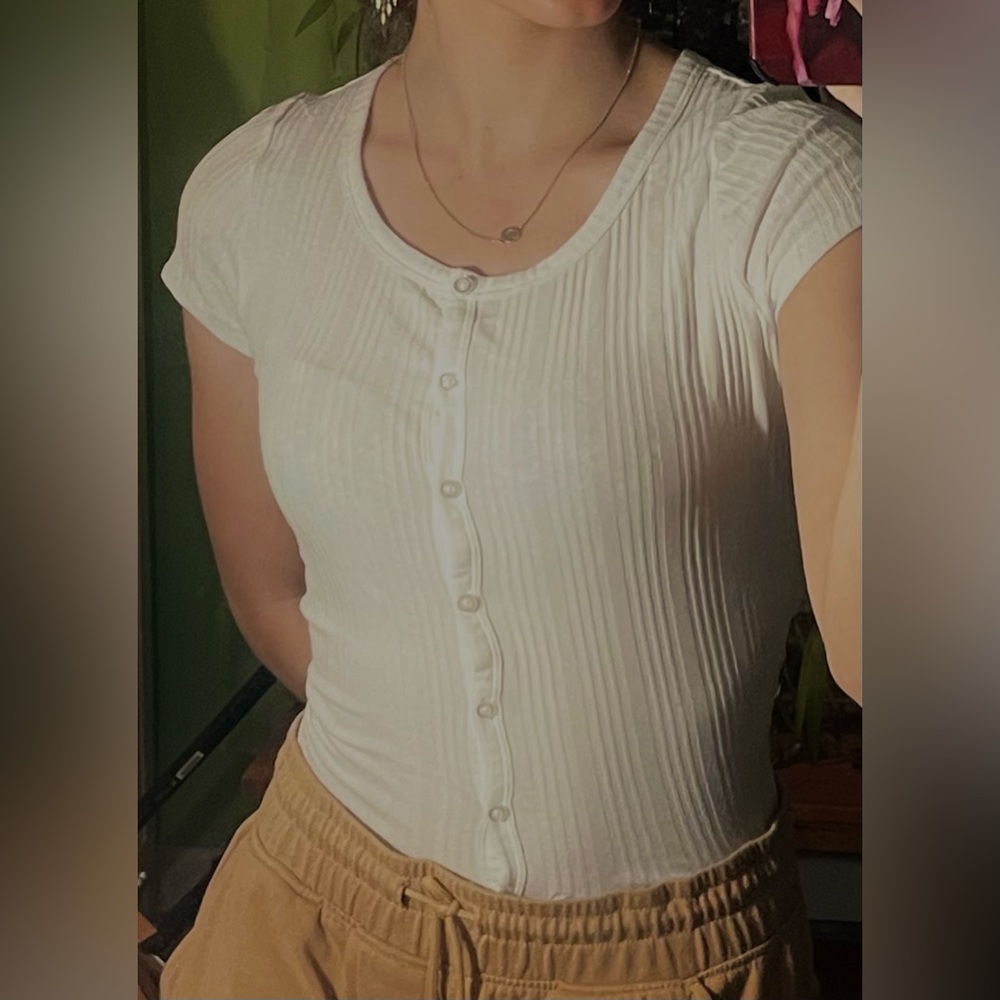 Art Class XXS Petite cute white button up